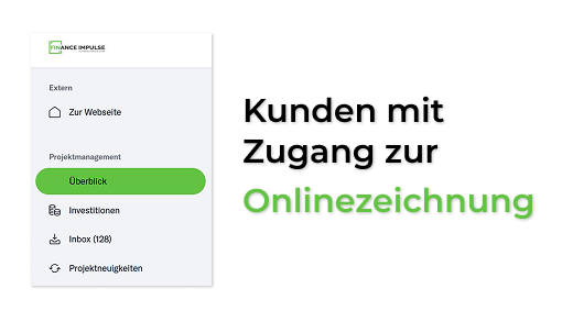 Kunden mit Zugang zur Onlinezeichnung